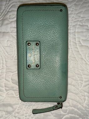 Kate Spade Wellesey Neda Zip-around Blue Leather Wallet